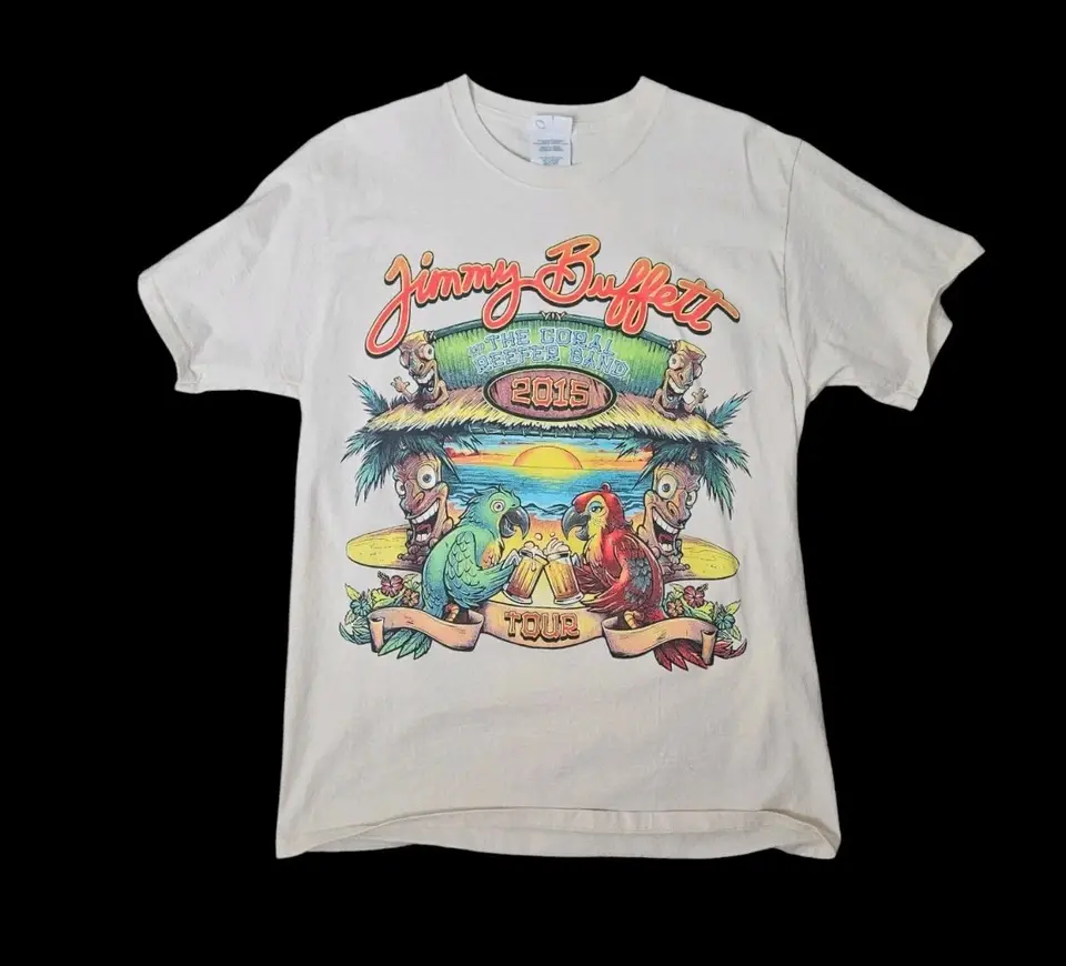 Jimmy Buffett & the Coral Reefer Band 2015 Tour T-Shirt , Vintage Jimmy Buffett Graphics Tee, ForMen and Women