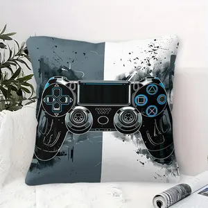 Gaming Controller Throw Pillow, Video Game Console Cushion, Cool Gamer Accent Pillow (Includes Pillow Core), Gamer Room Decor for Boys Bedroom & Gaming Chair