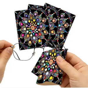 1/3/6/14pcs Vibrant Mandala - Style Cleaning Cloth, Suitable for Camera Lenses & Eyeglasses, Single - Sided, Multiple Specifications Available, Highly Decorative & Eye - Catching, Ideal for Home Cleaning & Photography Gear Maintenance