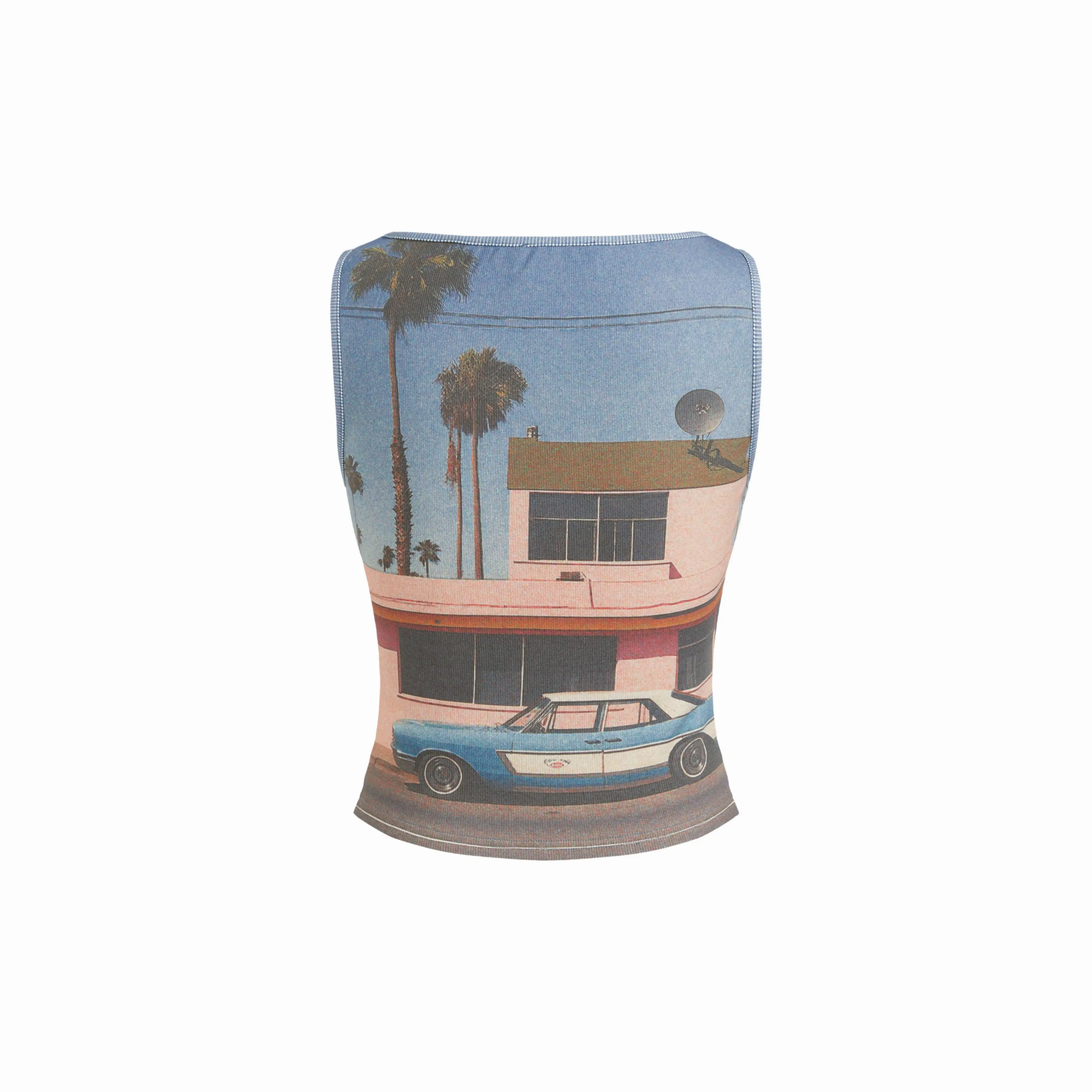 Cider Cotton-blend Boat Neck Graphic Tank Top SwimWeek SummerWins