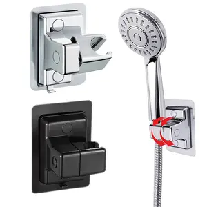 Wall-Mounted Handheld Shower Bracket, No-Drill Strong Adhesive Shower Holder, Waterproof Universal Shower Rack for Bathroom, Bathroom Shower Equipment