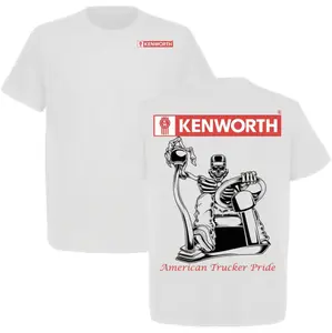 Kenworth American Trucker Pride TShirt, Skeleton Graphic Tee, Trucker Shirt Men, Truck Driver Shirt, Big Rig Shirt, Patriotic Truck Shirt, Gift For Trucker