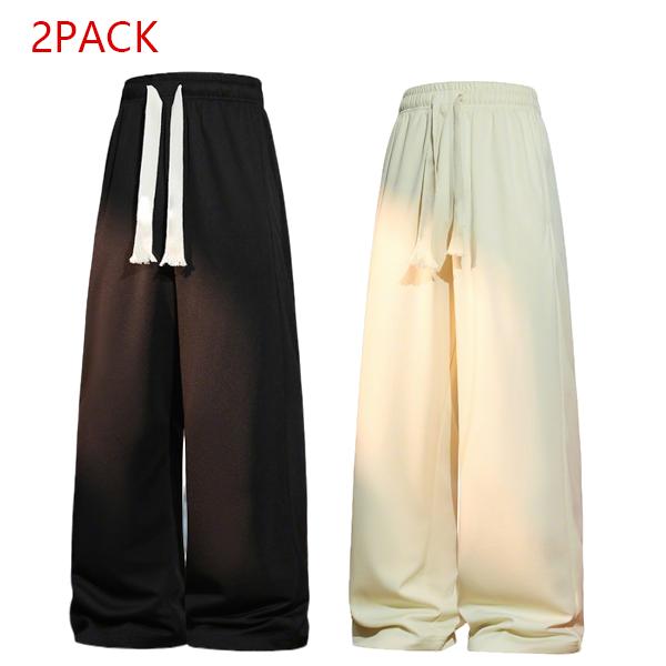 2PACK Men's Oversized Wide Leg Sweatpants  Trendy Drawstring Streetwear Pants, Comfy Lounge & Gym Track Pants