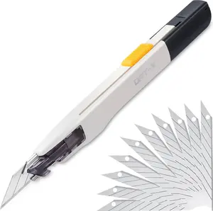 Utility Knife, DAT Series-X Portable Box Cutter, Fine Point Arts and Crafts Blade for Precision Cutting, with 10 Blade Pieces