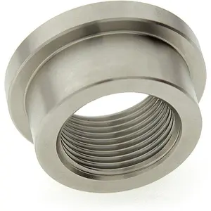 M22 x 1.5 Stainless Steel 304 Female Threaded Stepped Weld Bung Metric Mounting Boss Fitting (OD 1-1/4") with Top Head (OD 1.5")