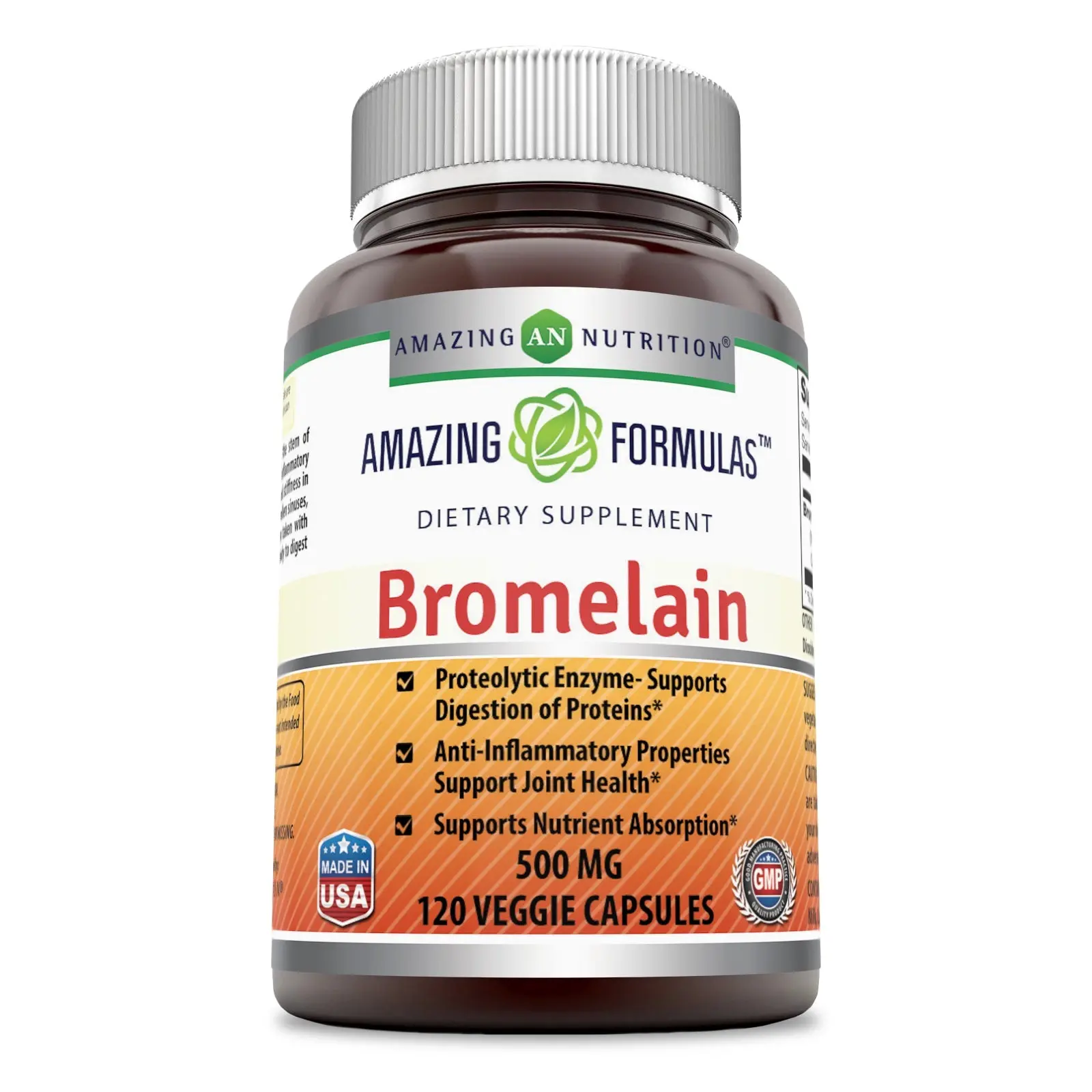 Bromelain | 500mg 2400 GDU 120srvgs, digestion support supplement