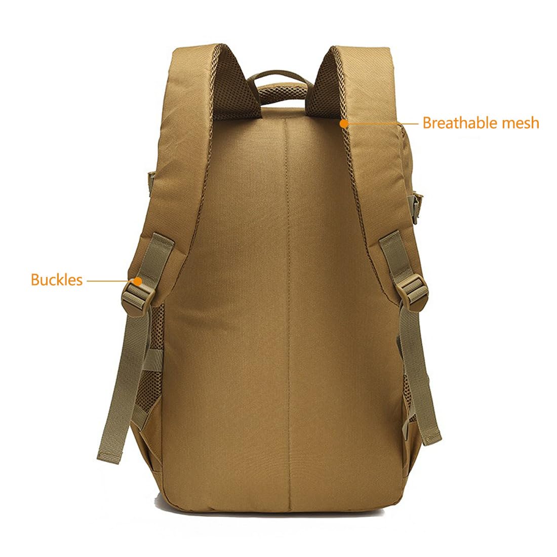 Military Tactical Backpack for Hiking, Trekking, Camping & Travel – MOLLE Army Assault Rucksack 35L , 3-Day Bug Out Pack with Large Capacity, Durable Water-Resistant Fabric, Multiple Compartments & Comfortable Padded Straps