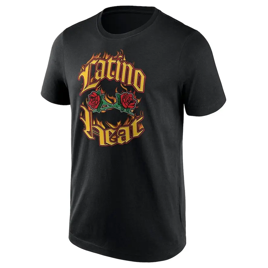 Men's Eddie Guerrero Latino Heat Casual Round Neck Short-Sleeve T-Shirt - Retro WWE Legend Graphic Menswear, Vintage Wrestling Fan Apparel Made in USA