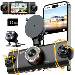 🚨Uber/Lyft Drivers, This 4CH Cam Saves Your Career! Free 32G Included 🚨🛡️Non-rechargeable, must be used while plugged in.