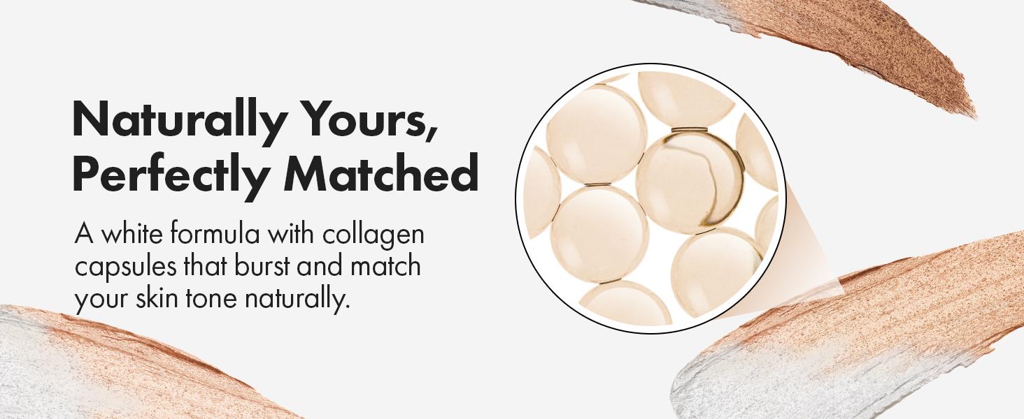 [ELROEL Official Store] ELROEL Blanc Cover Cream Stick V White - Korean Color-Changing Foundation Stick with Volufiline - Medium to Full Coverage Dewy Finish Base Makeup - Dual-Ended with Detachable Brush (13g, 0.04 oz)