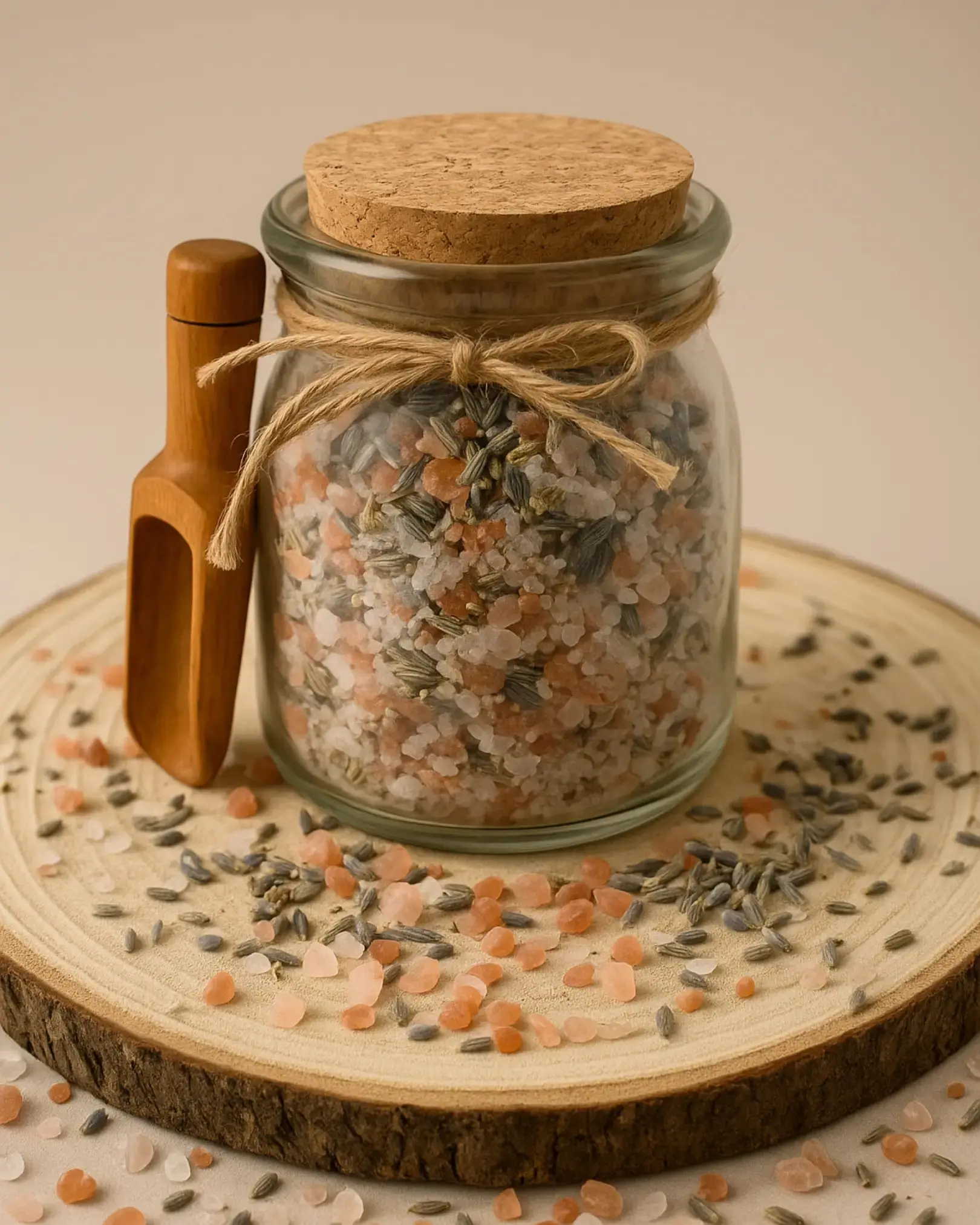 Nardus Hēmera Bath Soak – 100% Natural Himalayan Pink Salt, Dead Sea Minerals & Lavender Bath Salts (5.6 oz / 160 g)