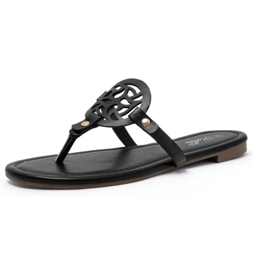 Women's Hollow Out Design Slide Sandals Summervibes Lightweight Flip Flop
