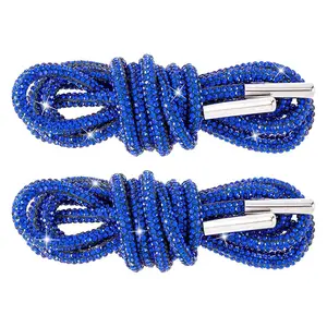 Rhinestone Glitter Shoe Laces - 1 Pair Exquisite Shiny Hoodie & Strings Shoelace Decor for DIY Canvas Shoes, Sweatpants, Clothing, Bags Rope Crafting Footwear