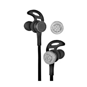 Central Diamond Center Bling Bling Earbud Covers (Platinum Plated)