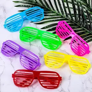 54Pcs Neon Party Shutter Shades Glasses,80's Party Slotted Plastic Sunglasses Eyewear Party Favors and Party Props for Teens Adults - Home Improvement.