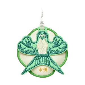 SONG CHAO Embroidered Aromatherapy Sachet - Car & Closet Freshener with West Lake Longjing Green Tea Scent - 10g