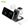 Acer S3 Palm-Size Folding 3-in-1 Wireless Mobile Charger - Qi2 15W Certified, MagSafe Compatible, Smartphone Charging for iPhone 17/16, Smart Watches, Wireless Earbuds, Includes Plug, Adapter, Stand (Non-Battery, Grey)