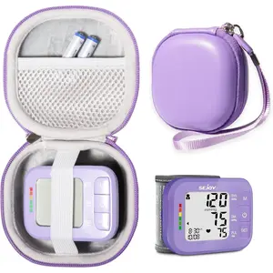Compact Accessory for Sejoy Automatic Arm Blood Pressure Cuff Monitor Device - Storage & Protection Case (Purple)