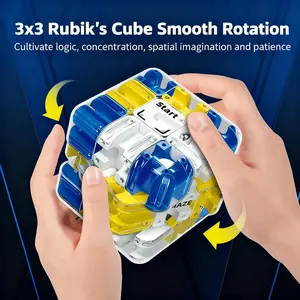 3D Maze Cube Ball Labyrinth Puzzle Brain Teaser for Kids & Adults, Educational Logic Thinking, Stress Relief Desk, Improve Spatial Awareness, Family Tabletop Game, Durable Maze Cube Gift for Easter, Birthday & Holiday Basket Stuffers