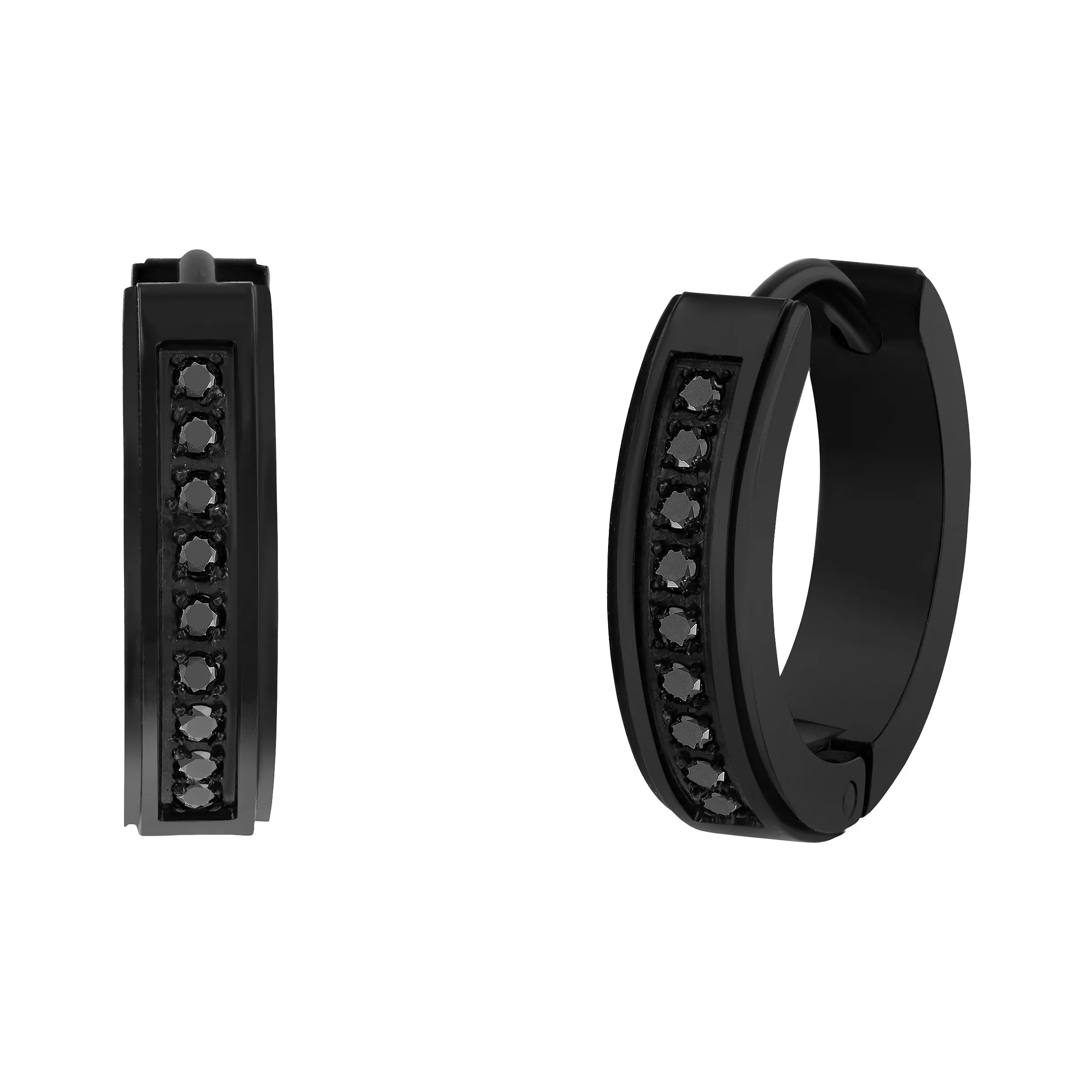 1/6CTW DIAMOND HUGGIE HOOP EARRINGS