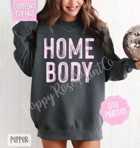 Homebody Comfort Colors Sweatshirt, Trendy Women's Crewneck
