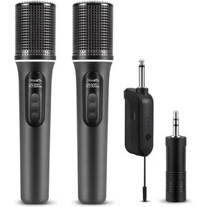 Microphones, 5-level Volume Adjustment,  Handheld Dynamic Mic with Dynamic Ambient Lighting,Ultra- Rechargeable Receiver,40H Duration, 200ft Range,Karaoke Microphone for Singing