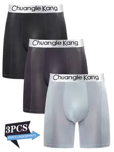 Men's Quick-Dry Briefs Nylon Mesh Breathable Elastic Underwear, Semi-Transparent Design for Sports Fitness Daily Wear