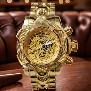 Men's punk style round dial quartz watch, fashionable party watch, daily clothing decoration,Trendy All-match & Exquisite Watches forMen with Box Gift, Watches for Men