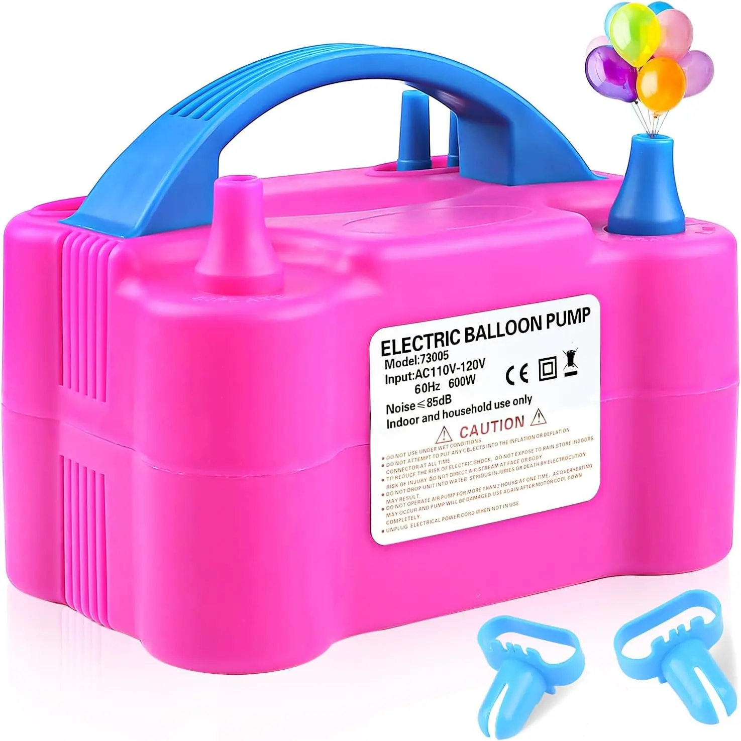 Balloon Pump Electric 110V 600W Balloon Blower with Dual Nozzles for Decoration, Party, Sport, and Gifts, Filling Pump