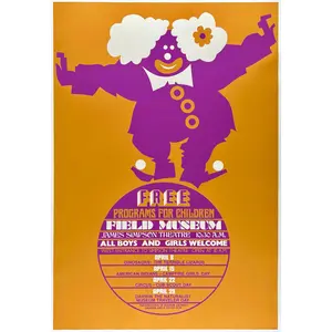 FIELD MUSEUM - FREE PROGRAMS FOR CHILDREN - 1972 EXHIBIT/EVENT POSTER