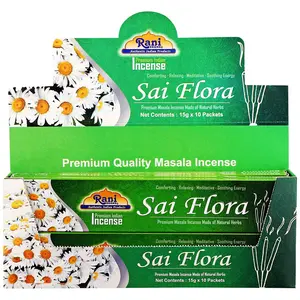 Sai Flora Incense (Premium Masala Incense Made of Natural Herbs) - Rani Brand Authentic Indian Products