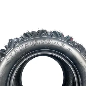 Durable Heavy Duty ATV/UTV Tire - 25x10-12, 6 Ply Tubeless, All-Terrain Off-Road Wheel for Trail, Mud, Rock, Sand & Snow - Deep Tread, Impact Resistant, Fits Outdoor Recreational Vehicles