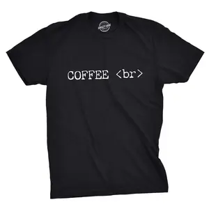 Mens Coffee Break T Shirt Funny Coding Developer Tee Mens Funny T Shirts Cool Vintage Fashion T-Shirt Gift Classic Menswear Funny Coffee Short Sleeve Novelty Tees for Guys Black