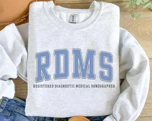 RDMS Sweatshirt, RDMS Shirt, Registered Diagnostic Medical Sonographer Crewneck, Nurse Appreciation Gift, Ultrasound Tech Shirt, Rad Tech Shirt Cotton Fabric