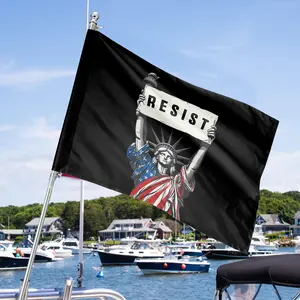 Resist Flag Anti Tr^mp Fascist Fascism Persist Insist Repeat Fck Donald Fdt Flag Hate Has No Home Black Lives Matter Protest Fist