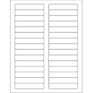 Box Partners  3.44 x 0.66 in. White Rectangle Laser Labels - Pack of 3000