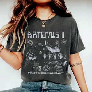 Artemis II NASA Mission T-Shirt, Space Exploration Graphic Tee, Comfort Colors Shirt, Moon Landing Unisex Tee