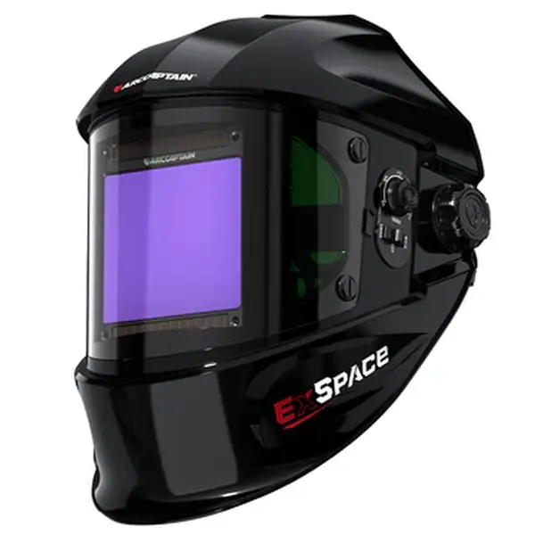 ARCCAPTAIN Auto Darkening Welding Helmet with Side View, 180° Panoramic View, 1/1/1/1 True Color Large Viewing Welding Hood with 4 Arc Sensor Solar Po