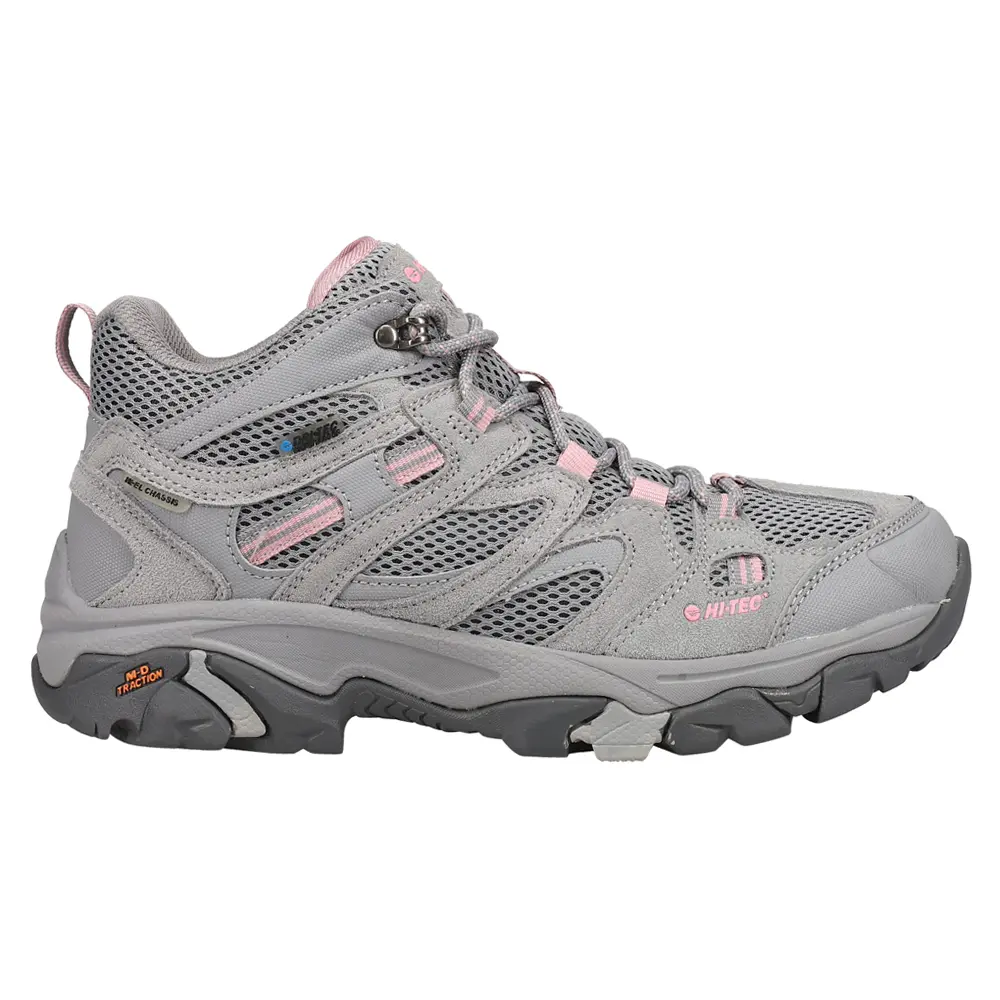 Hi-Tec Womens Apex Lite Mid Hiking Hiking Casual Boots Ankle Low Heel 1-2" - Grey
