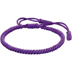 COLORFUL BLING Handmade Tibetan String Bracelet Adjustable Woven Rope Knot Buddhist Kabbalah Protection Lucky Friendship Bracelets for Mens Womens Amulet Gifts