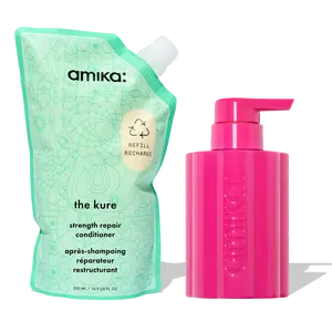 the kure strength repair conditioner | forever friend bottle + pouch duo the kure strength repair conditioner | forever friend bottle + pouch duo