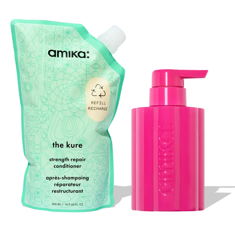 the kure strength repair conditioner | forever friend bottle + pouch duo