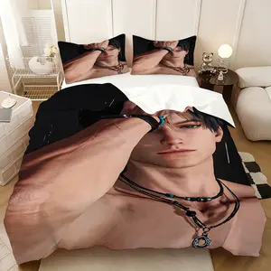 3Pcs, Love and Deepspace Zayne bedding three-piece set, quilt cover and pillowcase, suitable for all seasons, ideal for home and room, the best gift for parties, 1 quilt cover + 2 pillowcases (excluding core)