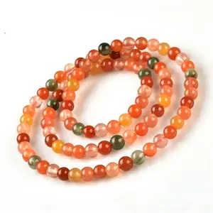 LOVSKAYA Unisex Non-Natural Crystal Bracelet - Red Bunny Quartz, Folushou Quartz Beads, Multi-Size, Mixed Colors - Fashionable Elegant Jewelry Accessory for Daily Wear & Special Events