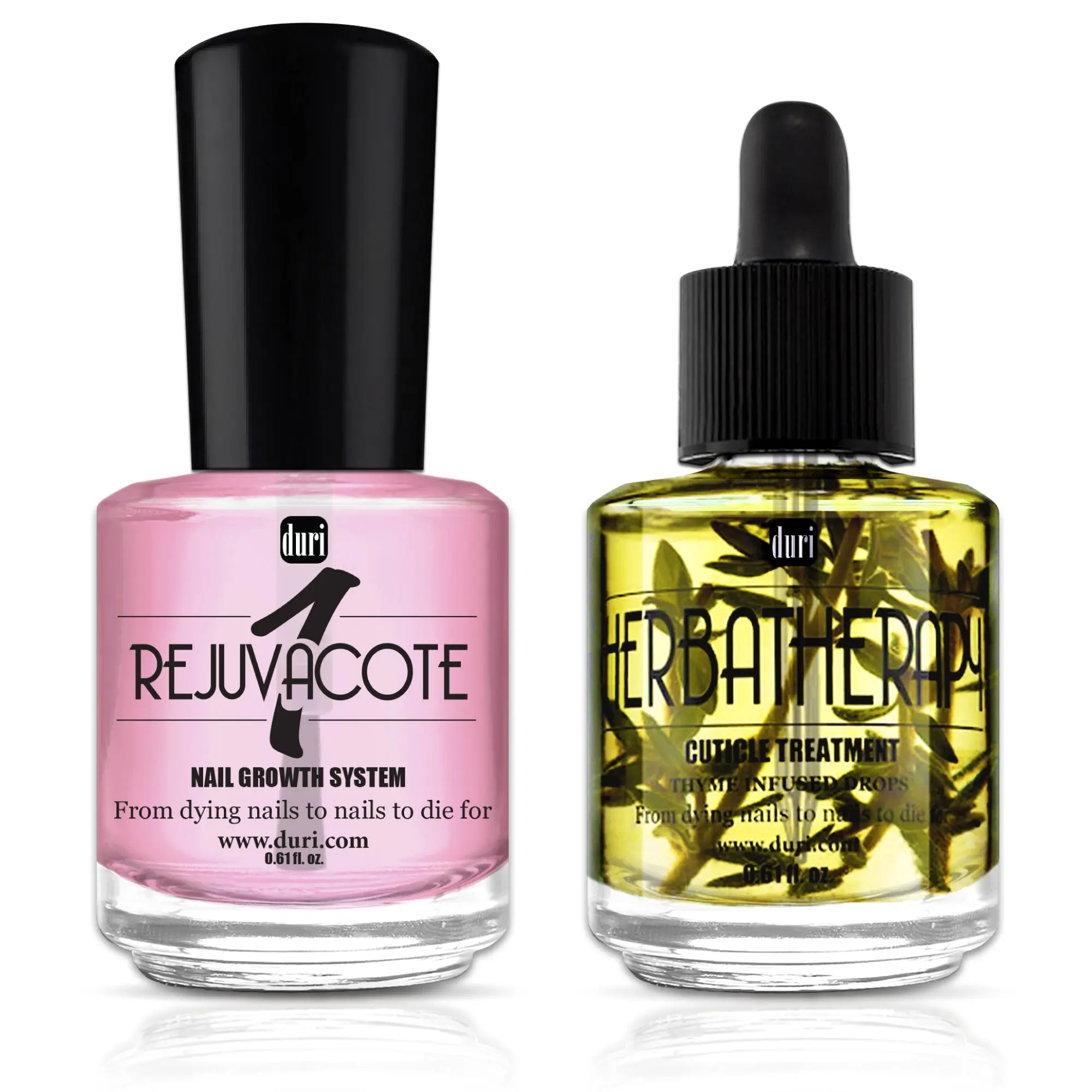 Rejuvacote 1 Original Maximum Strength Nail Growth System + Herbatherapy Cuticle Treatment Drops