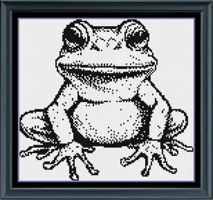 Mini Frog Counted Cross Stitch Paper Pattern - NO FABRIC OR FLOSS INCLUDED