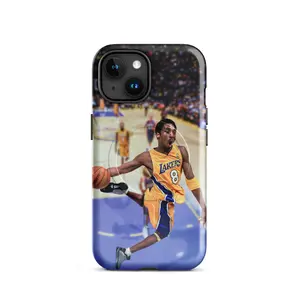 Kobe Bryant Lakers #8 MagSafe® Tough Case for iPhone 17 16 15 Dual Layer Protection Impact Resistant Shell Shock Absorbing Liner Secure Attachment Faster Wireless Charging - Covers