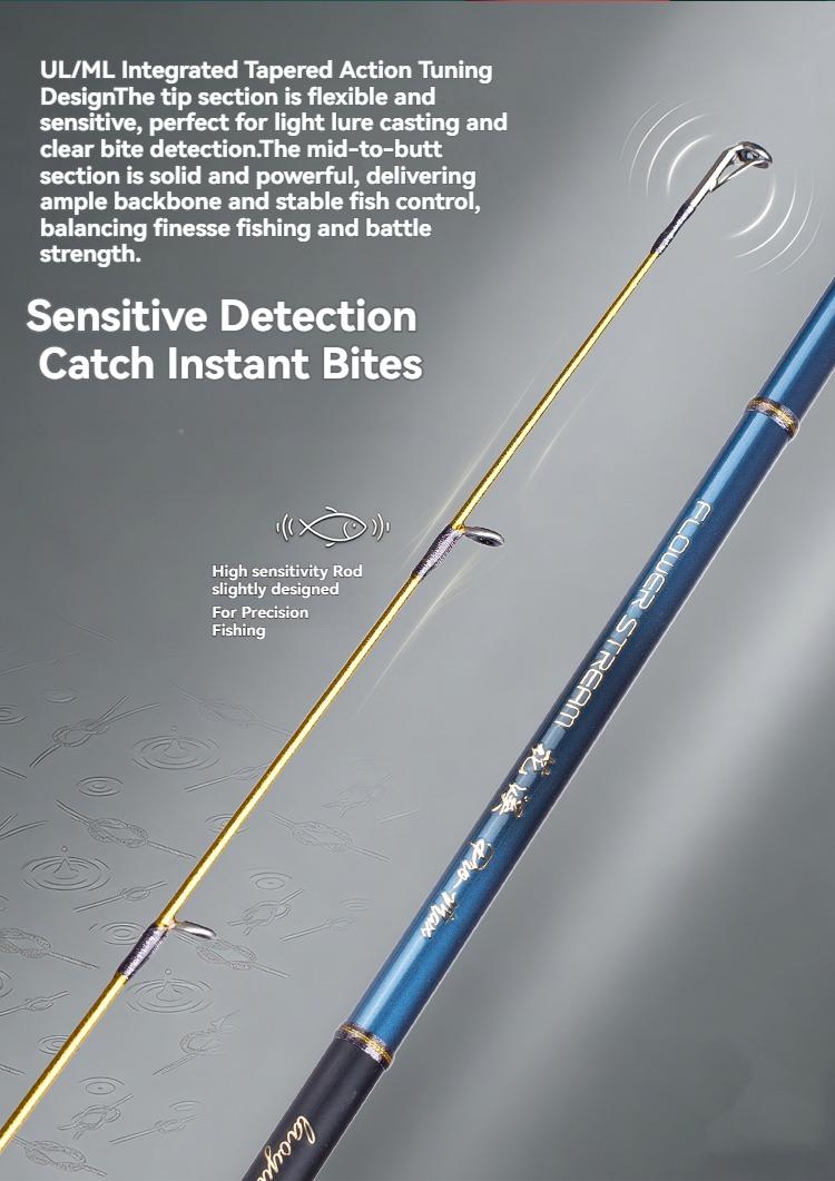 YUSHAN Flower Stream Pro Max 1.98m UL/ML Fast Action Variable Fishing Rod 30T+M40X Toray Carbon FUJI A+SIC Guides Stream Game Rod