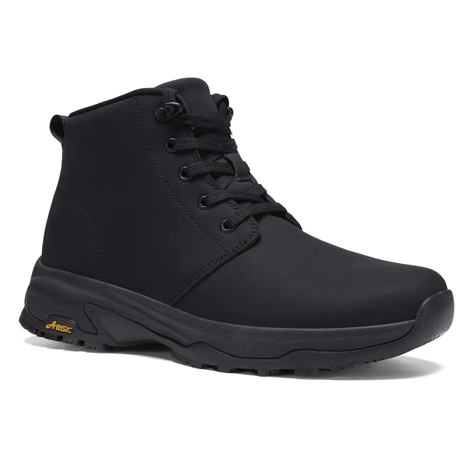 Men's Non Slip Waterproof Work Boots – Slip Resistant Leather Safety Shoes for Chef, Kitchen, Restaurant, Food Service & Outdoor Work