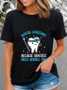 100% Cotton Dental Designs Dental Assistant T-Shirt
